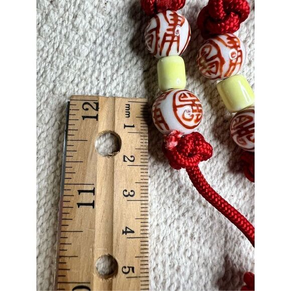 Oriental Ceramic Glass Beaded Necklace - Picture 4 of 6